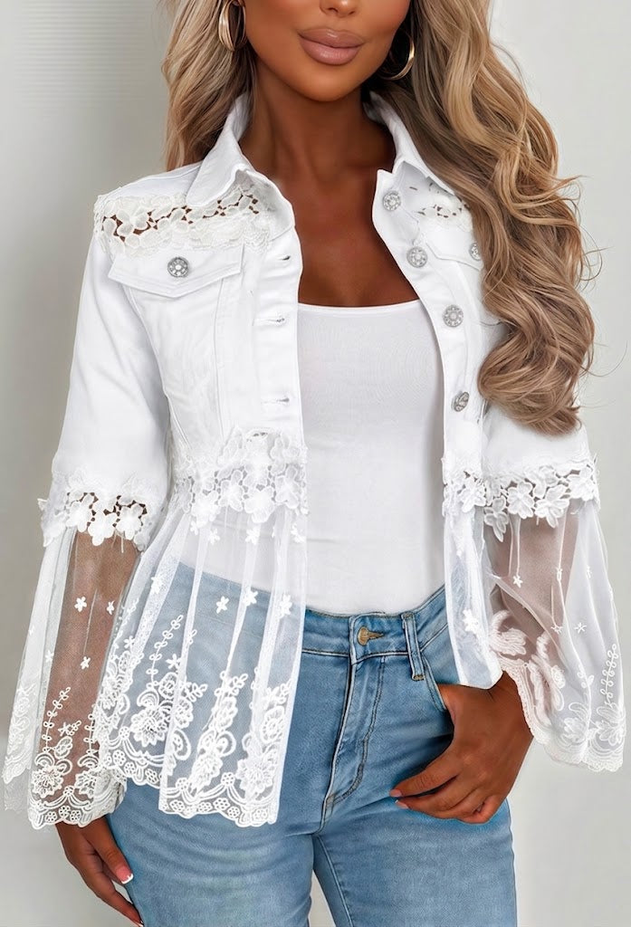 Sunnelace™ | Giacca con Pannelli in Pizzo