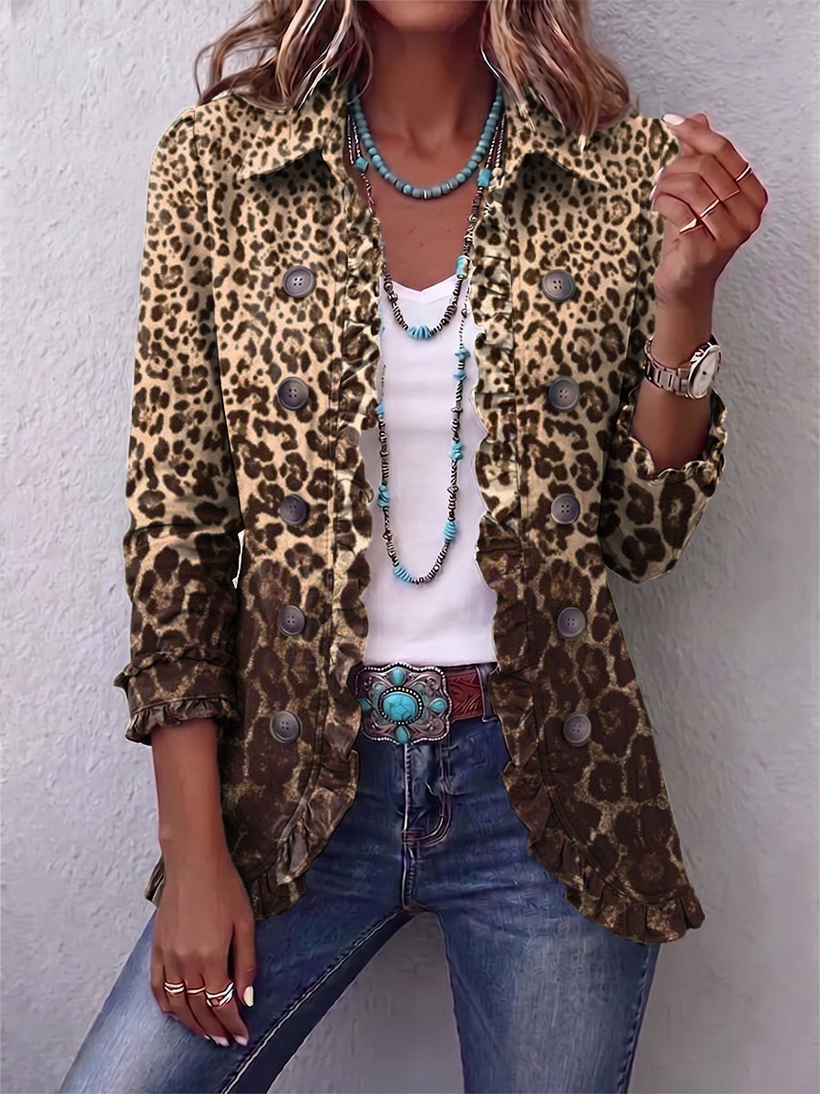 Navara™ | Giacca Ruffle con Stampa Leopardo