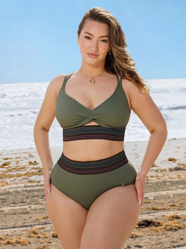 Bikini Set Alto in Vita con Controllo Pancia