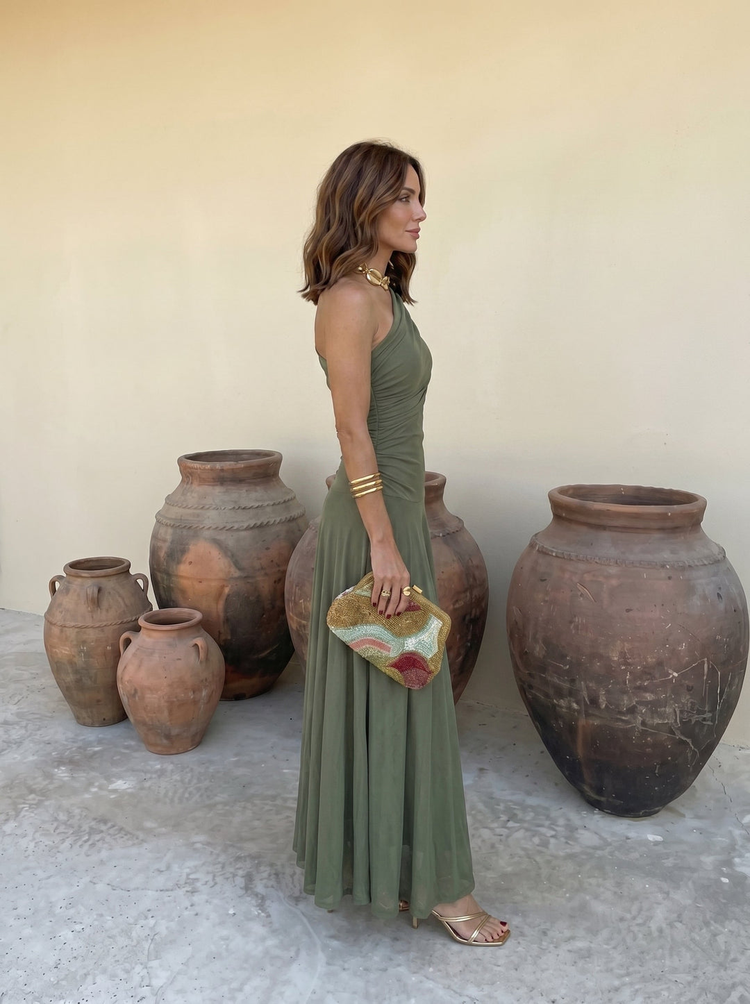 Irene / Vestito elegante senza spalline in rete