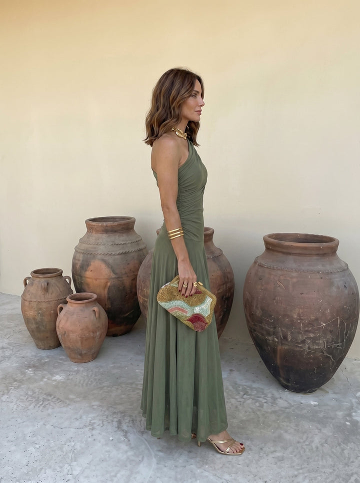 Irene / Vestito elegante senza spalline in rete