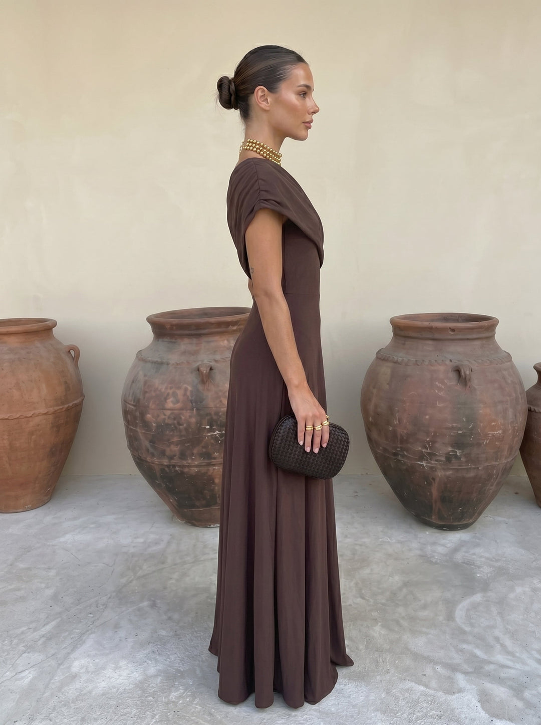 Irene / Vestito elegante senza spalline in rete