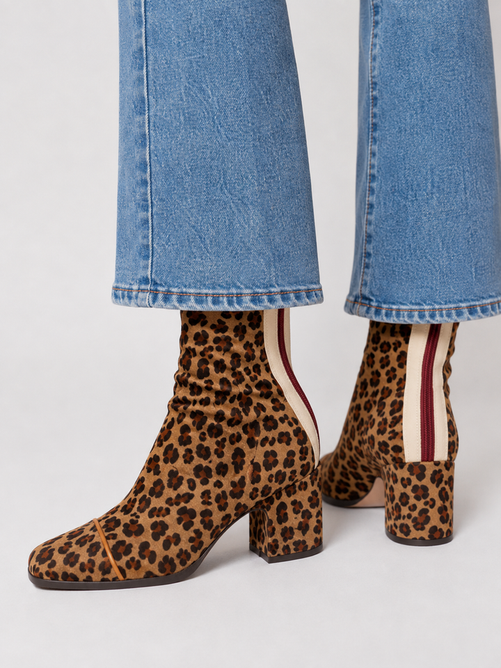 Renee™ | Stivali con Tacco a Blocco in Camoscio