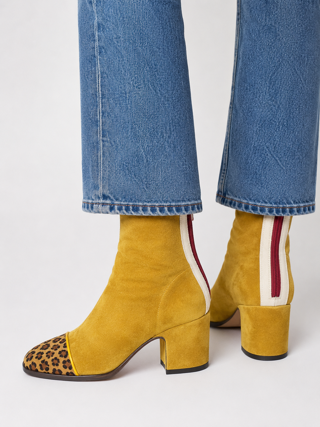 Renee™ | Stivali con Tacco a Blocco in Camoscio