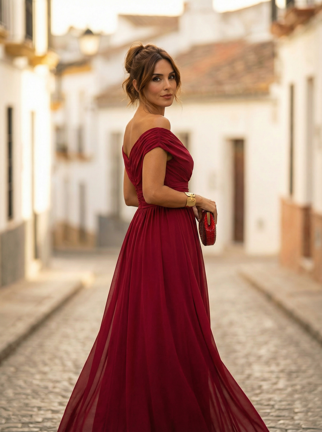 Leo | Vestito lungo con scollo a V elegante