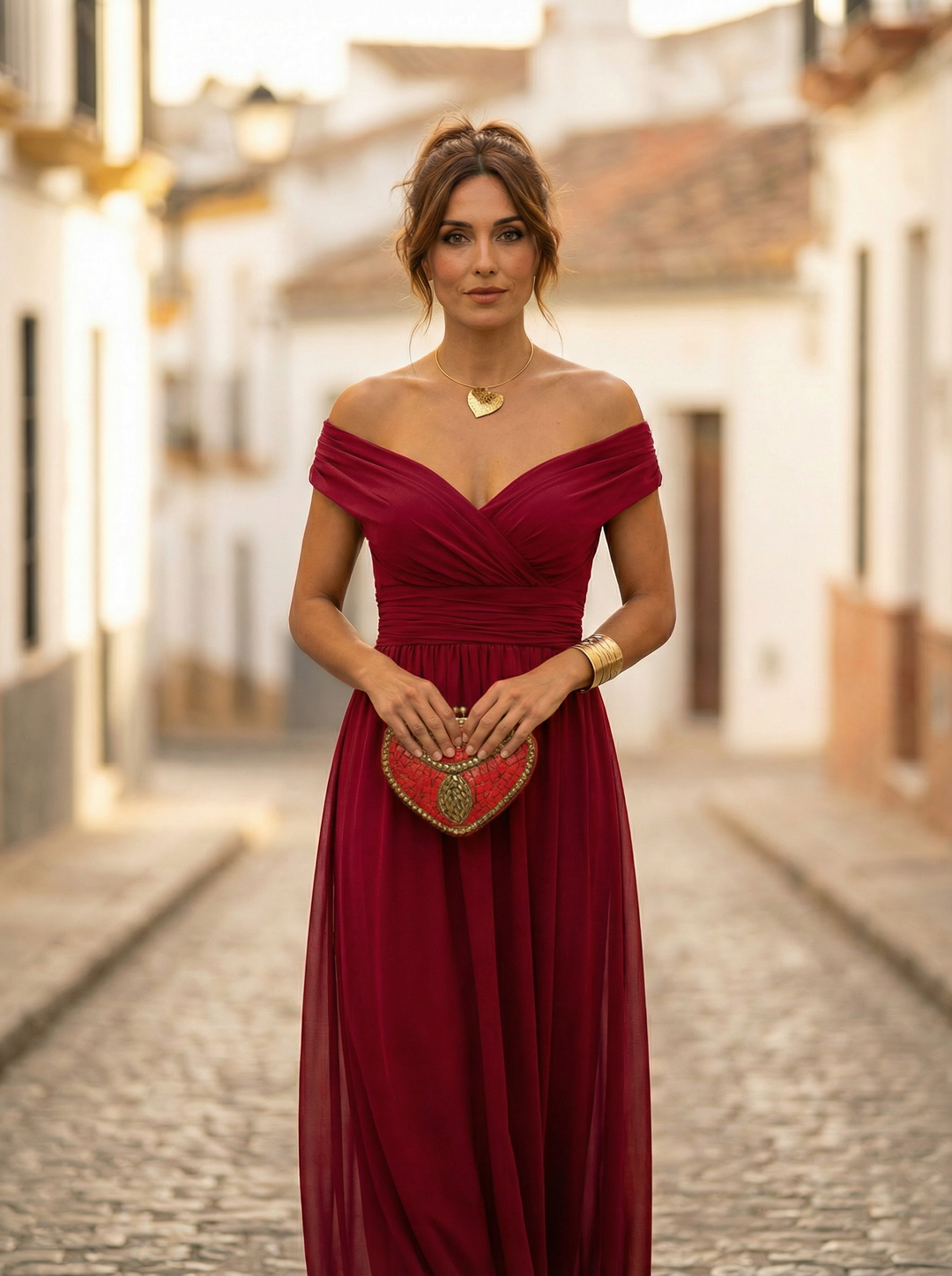 Leo | Vestito lungo con scollo a V elegante