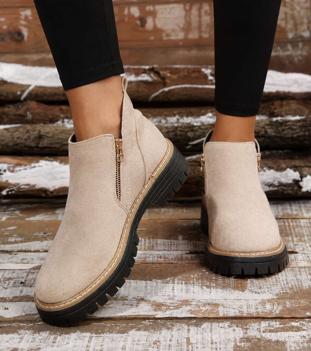 Shelley | Stivaletti Anfibi Con Cerniera Confortevoli