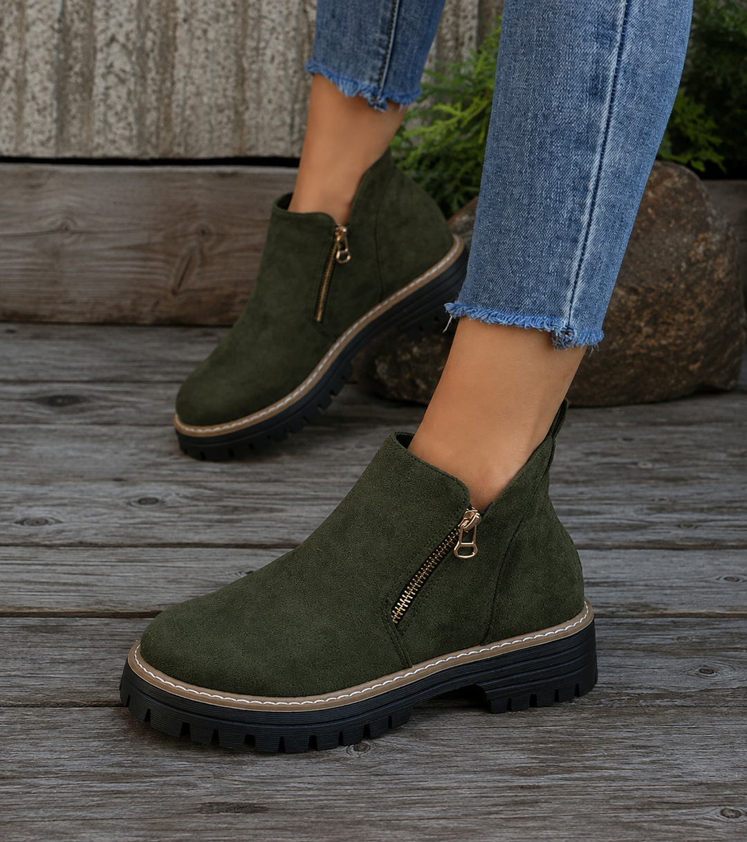 Shelley | Stivaletti Anfibi Con Cerniera Confortevoli