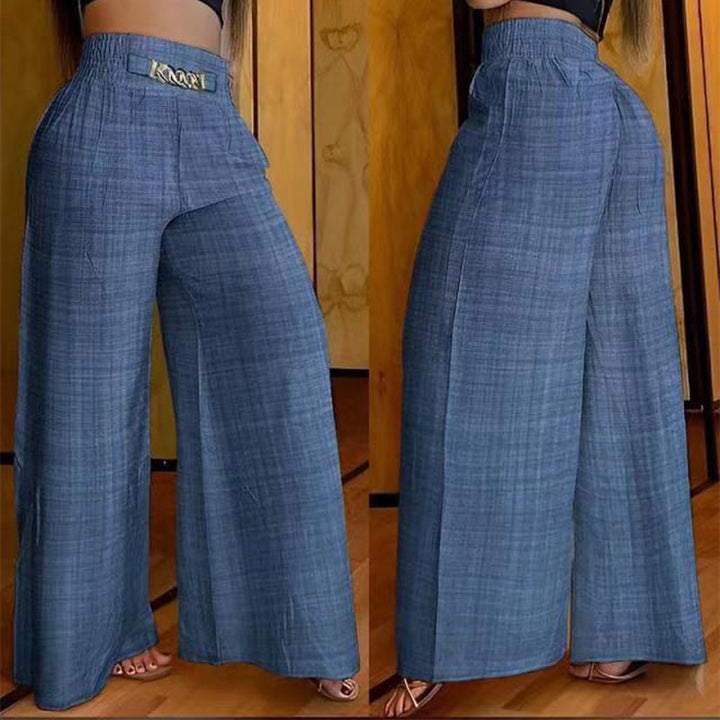 Évelyne™ — Pantaloni larghi a vita alta modellanti