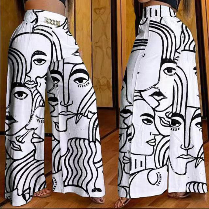 Évelyne™ — Pantaloni larghi a vita alta modellanti