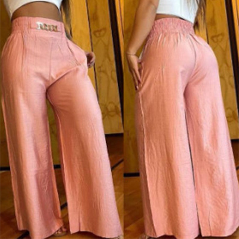 Évelyne™ — Pantaloni larghi a vita alta modellanti