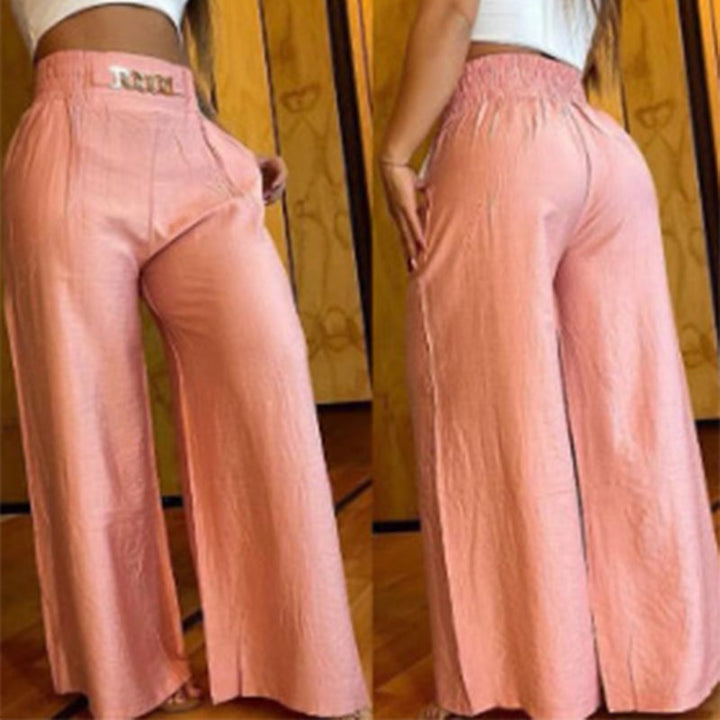 Évelyne™ — Pantaloni larghi a vita alta modellanti