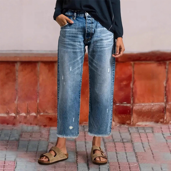 Aberjean™ | Jeans dritti cropped retro