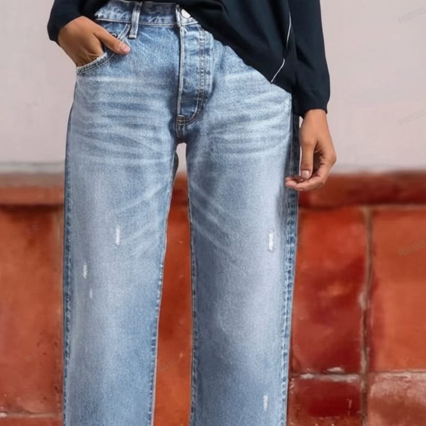 Aberjean™ | Jeans dritti cropped retro