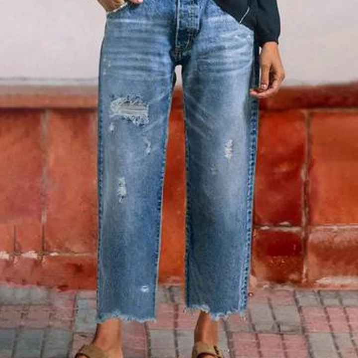 Aberjean™ | Jeans dritti cropped retro