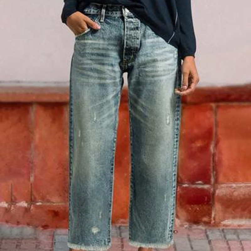 Aberjean™ | Jeans dritti cropped retro