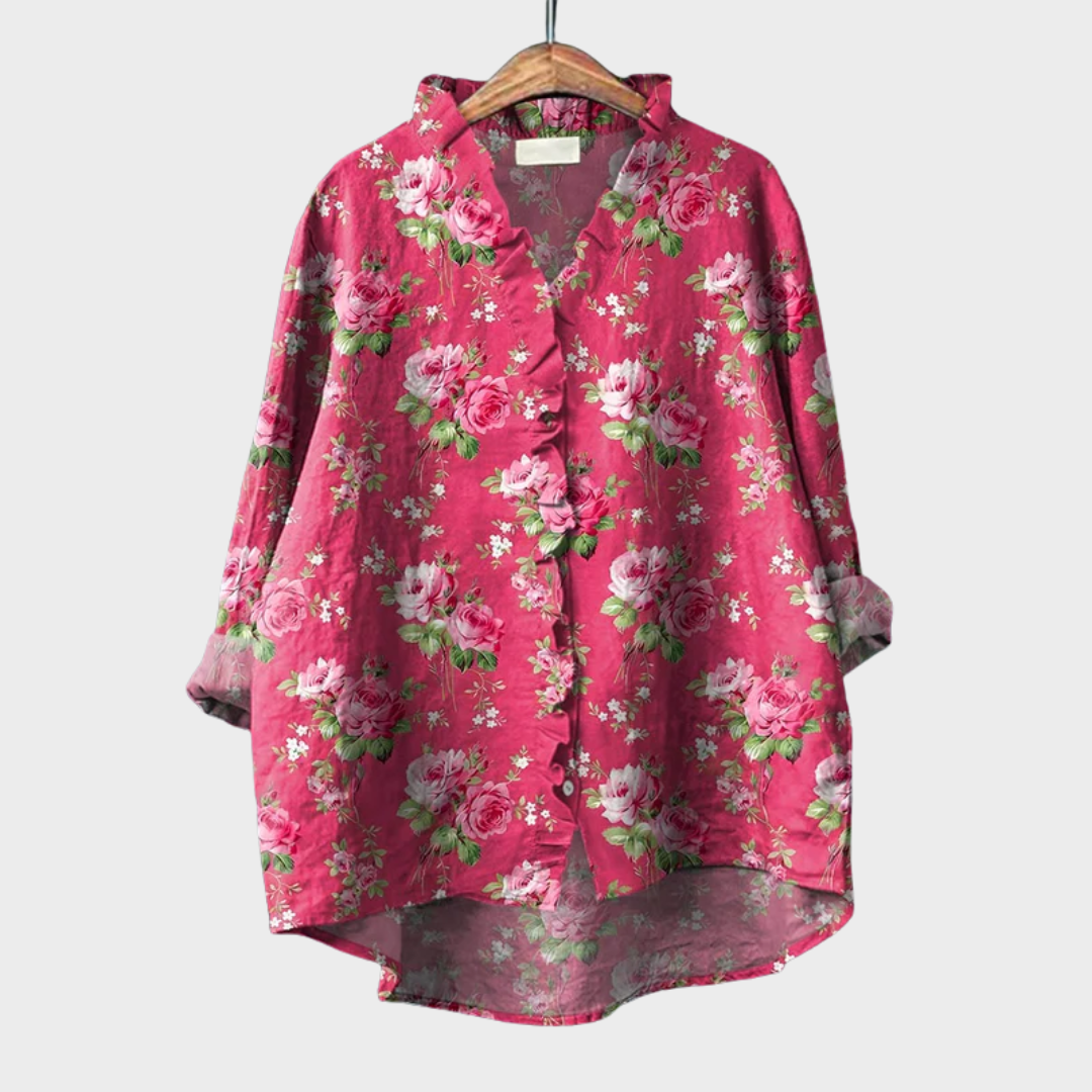 Fleur | Blusa Floreale Arricciata