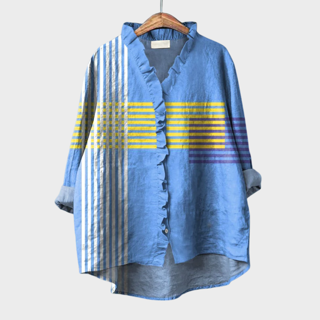 Verena | Blusa a righe con volant