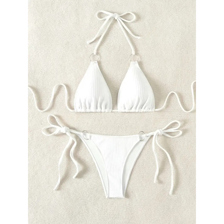 Ribbed Luxe – Bikini di design a righe e elegante