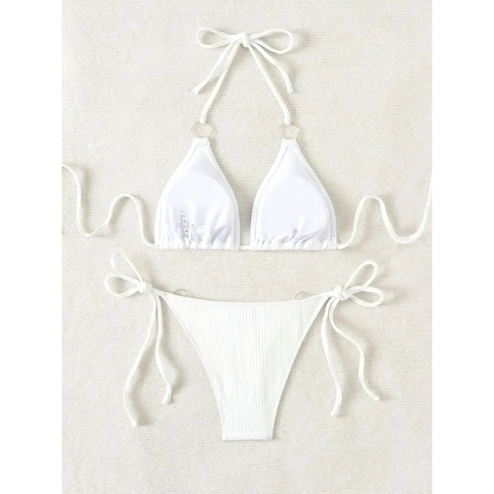 Ribbed Luxe – Bikini di design a righe e elegante