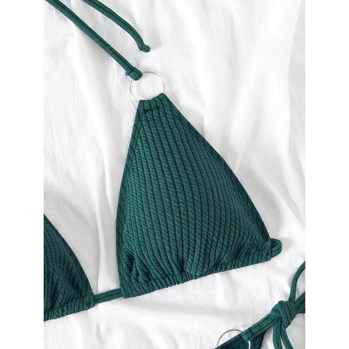Ribbed Luxe – Bikini di design a righe e elegante
