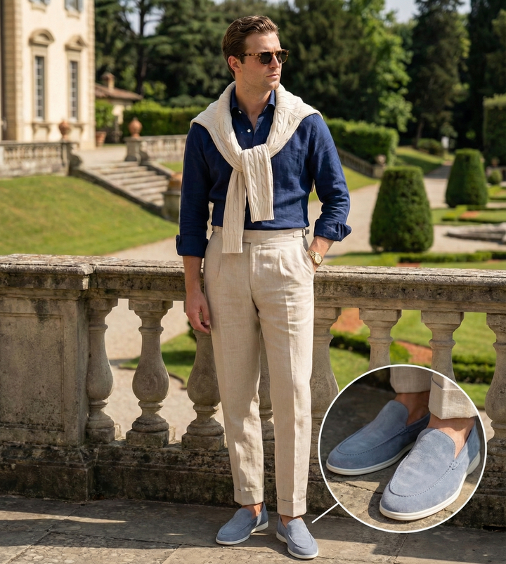 Lorenzo | Mocassino in Camoscio Premium