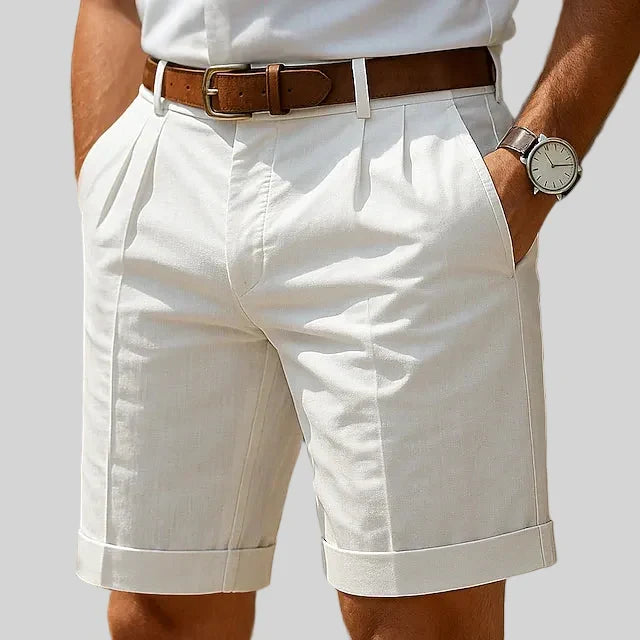 Pantaloni Corti Plissettati da Uomo