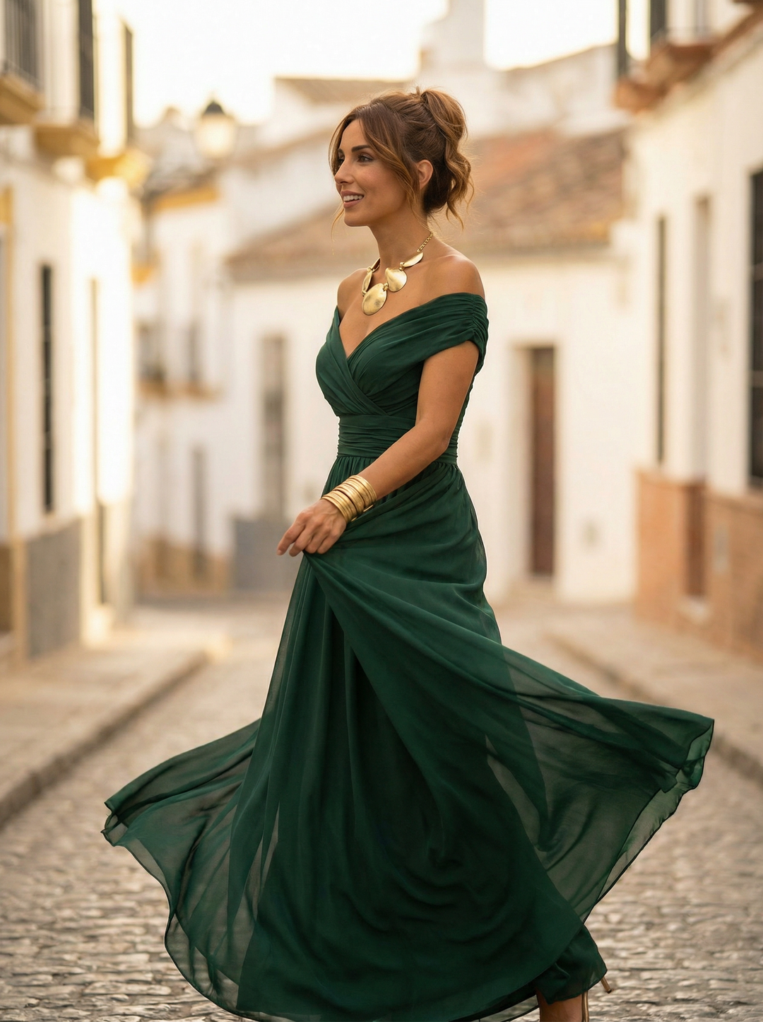 Leo | Vestito lungo con scollo a V elegante