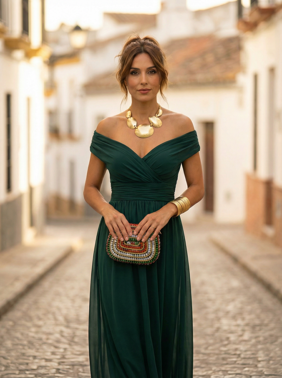 Leo | Vestito lungo con scollo a V elegante