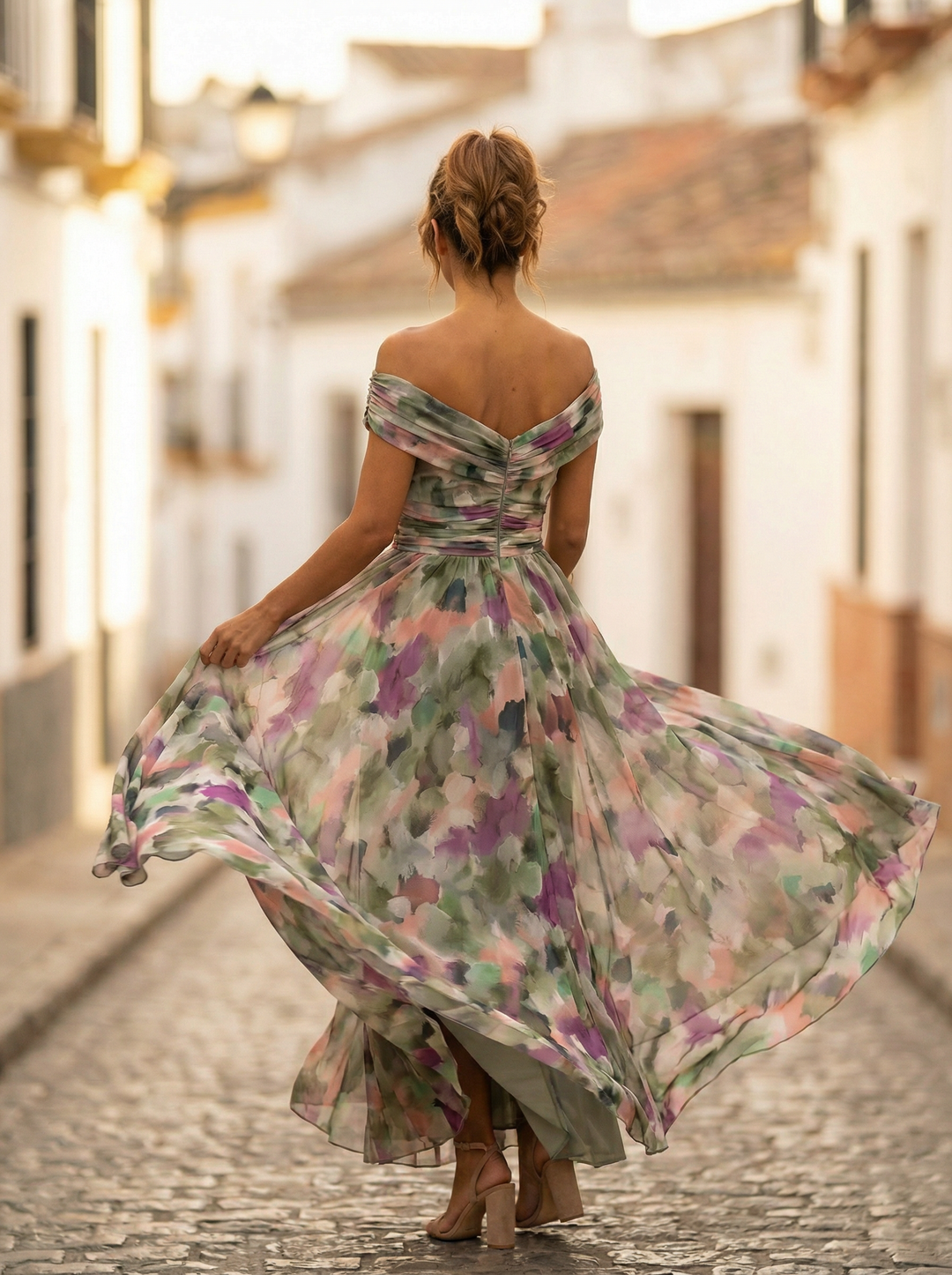 Leo | Vestito lungo con scollo a V elegante