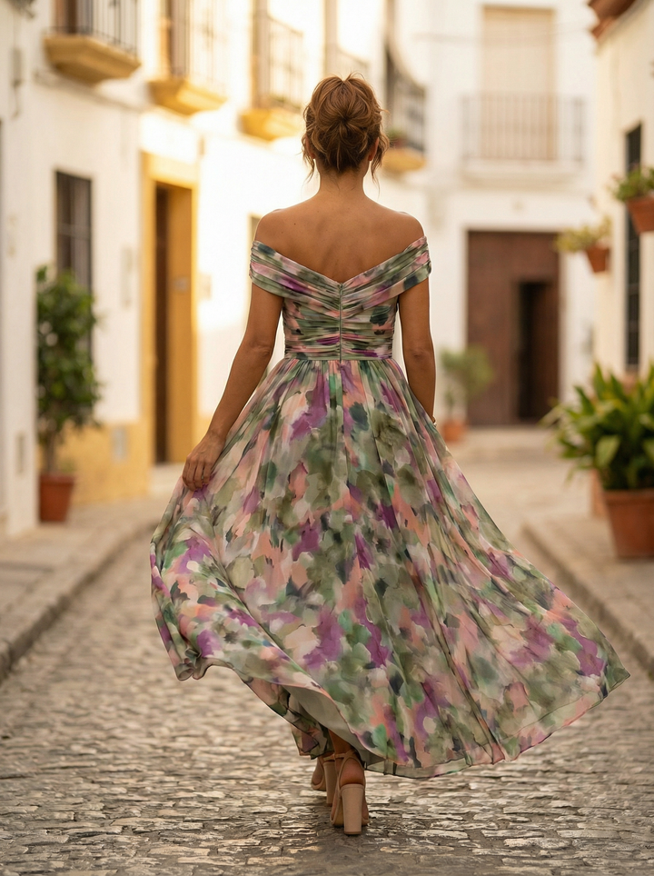 Leo | Vestito lungo con scollo a V elegante