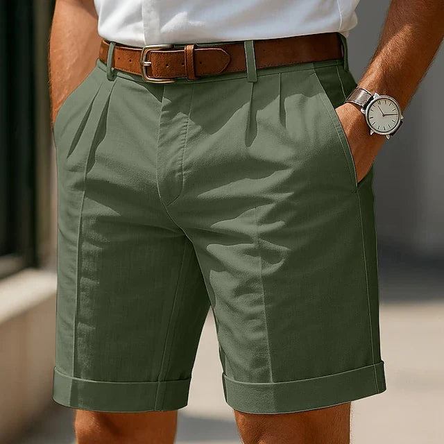 Pantaloni Corti Plissettati da Uomo
