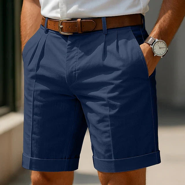 Pantaloni Corti Plissettati da Uomo